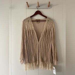 Notations Woman Detailed Beige Lace Blouse